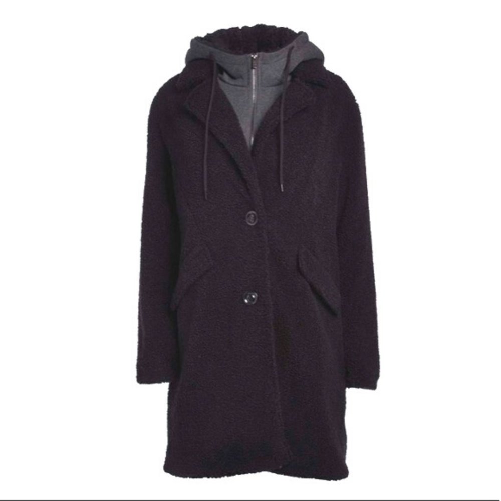 FINAL MARKDOWN NWT Steve Madden Black Teddy Coat